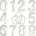 20 Pieces House Numbers Mailbox Numbers 0-9, 3D Door Address Numbers Self Adhesive Mailbox Numbers Sticker or House, Apartment, Office, Hotel Room, Mailbox Signs (White,2.76 Inch)