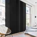 GoDear Design Cordless Sliding Panel Vertical Blinds for Window, Sliding Glass Doors, Room Dividers, Adjustable Track Width 45.8"- 86",Trimmable Panel Height Up to 96", Semi-Sheer, Tulip Noir