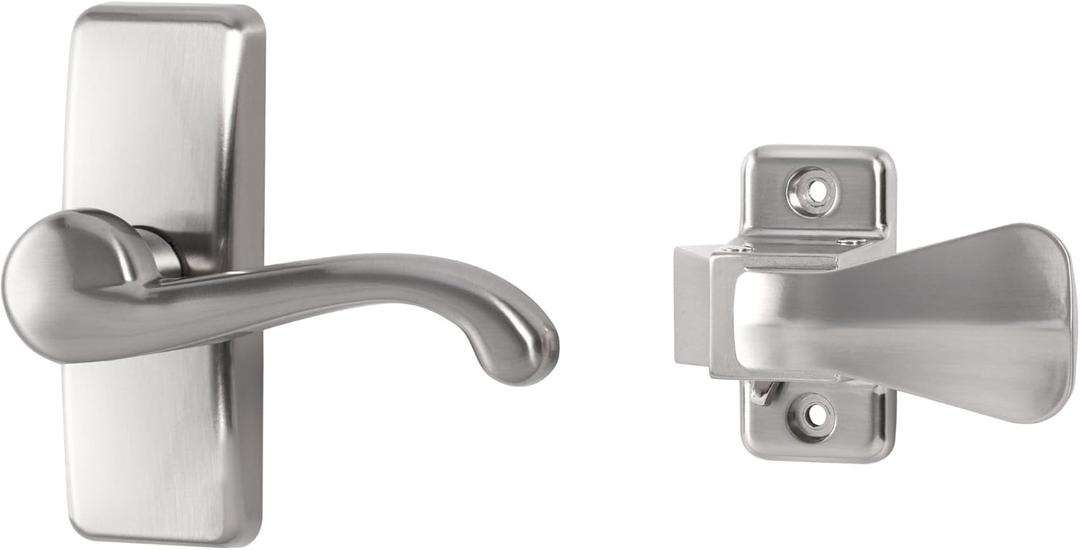 Ideal Security GL Lever Handle Set for Storm Doors and Screen Doors, Storm Door Handle Replacement, Screen Door Handle, Satin Nickel