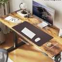 Desk Pad Mat 23.6"x13.7" - Waterproof Mouse Pad & Desk Protector, Non-Slip PU Leather for Gaming Keyboard/Mouse, Stitched Edge XL Office Desk Pad with Ergonomic Support(Chocolate) (24" x 14")