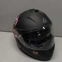 TRIANGLE Full Face Motorcycle Helmet Dual Visor Helmets for Adult Men and Women with Smoked Sunshield DOT Approved L