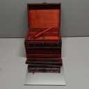 Wooden Jewelry Box with Mirror, Classical Wood Jewlery Box Jewelery Storage Box Case Holder Jewellery Chest Organizer with Drawer Mom Gifts Mothers Day Gift for Women Girls Ring Necklace Earring