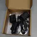 Single Under Cabinet LED Puck Light, Curio Display Case Shelf Counter Accent Lighting, 120V Electric Wired Wall Plug in, On Off Switch, Black Cords, 2 Packs, Daylight