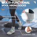 Anlisim Merino Wool Ankle Hiking Socks Compression Warm Thermal Winter Thick Cushion Running Moisture Wicking No Show Socks Gifts Stocking Stuffers for Women Men 6 Pairs(Colorful, L)