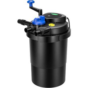 VIVOGROW Bio Pressure Pond Filter, with 13W UV-C Light, 1840 GPH Suitable for Koi Ponds up to 1000 Gallons or Landscape Pools up to 2100 Gallons