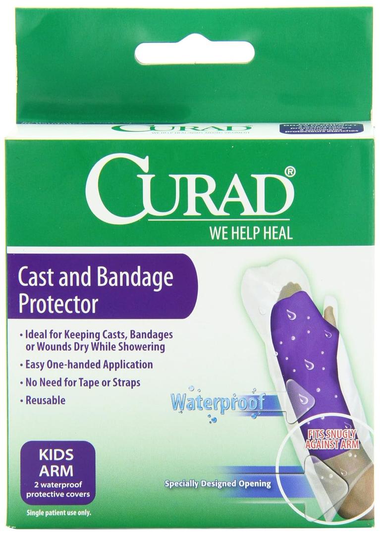 CUARD Cast and Bandage Protector, Child Arm, Waterproof, 2 Count