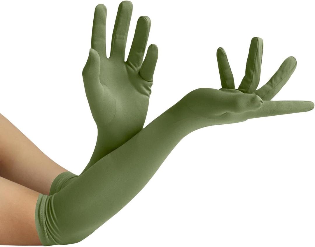 Islis Spandex Stretch Elbow-Length Gloves for Cosplay, Halloween, and Costume Accessories
