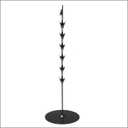 Chip Rack Display Stand, Chip Bag Holder for Stores, Party, Display, Concession Stand, 23.75" H, Black, 12 Clips, Countertop Snack Hanger, Snack Retail Display Rack