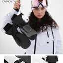 Winter Ski Mittens for Men Women Cold Weather- Warm Snow Mitts Gloves Waterproof & Windproof for Snowboard Snow Sports (Small-Medium, Black)