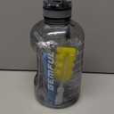 GEMFUL 3 Liter Water Bottle with Straw Time Marker Large 101oz BPA-Free Leakproof Jug for Gym Sports Hiking Motivational Tracking for Men Women (Grey with Removable Straw)