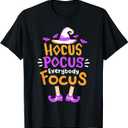 Hocus Pocus Everybody Focus Funny Halloween Costume Teachers T-Shirt,  2XL Woman