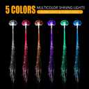 25 Pack Led Light Up Fairy Hair Accessories Braid Extension Clips for Women Girls, Glow in the Dark Party Favors Supplies Neon Rave Accessories Wig for Festival Halloween Christmas Birthday