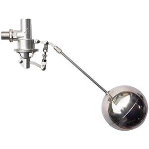 304 Stainless Steel Balanced Float Ball Valve, Tank Mount, 100 Psi (1/2") (0.5 Inch)