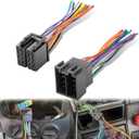 16 Pin ISO Radio Wire Harness Adapter Male & Female Fits for Peterbilt Freightliner Semi Truck International Volvo Sterling Mack Kenworth Stereo Connector to JVC Pioneer Kenwood Sony Android