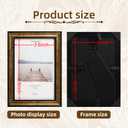 Sienfooja 10X12 Vintage Picture Frame,Gold & Bronze Frame with Black Trim