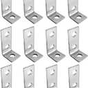 10 Pack 3 Hole 90 Degree L Shaped Fitting Bracket Corner Brace Metal Framing Connector Compatible with 1/2 inch Bolt in 1-5/8 inch Strut Channel