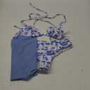 SHENHE Women's 3 Piece Floral Bikini Set with Wrap Coverup Halter Triangle Swimsuits Small