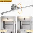 KAISITE Bathroom Light Fixture Over Mirror 30IN Brushed Nickel LED Vanity Light 24W 3000K Dimmable Modern Bathroom Wall Mount Lighting Fixture Rotatable Bath Vanity Light Bar