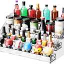 Acrylic 4-Tier Display Stand, Organizer, Storage Rack, Perfume, Spice, Figure, Cupcake, Card Display Stand, 12.2"x8.38"x6.22"