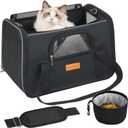 Cat Carrier, Dog Carrier, Cat Bag Carrier, Cat Travel Carrier, Soft-Sided and Scratch-Proof mesh Cat Bag Pet Carriers, Travel Puppy Carry, Pet Home (Black), 
16"L x 12"W x 2"H