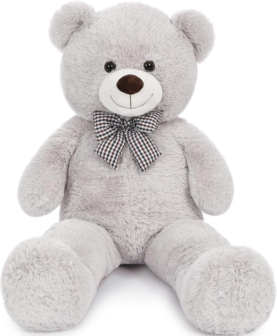 MaoGoLan Giant Teddy Bear Plush Toy - Ultra Soft & Cute Large Stuffed Animal 39 inches, Perfect for Baby Showers, Birthdays, Valentines Day Gifts (Kids, Couples, Family),Gray