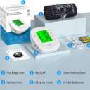 Blood Pressure Monitor, Blood Pressure Cuff 22-42cm - 2 * 99 Sets of Memory, 4*AAA Battery Included, White