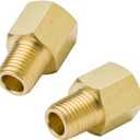 Legines Brass Pipe Fitting, Adapter 3/8" NPT Female to 1/4" NPT Male Reducing Adaptor 1200psi High Presure (Pack of 2)