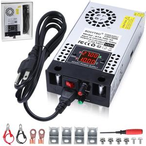 Upgraded AC to DC Converter 5V 12V 24V 30V 48 50v DC Power Supply Adjustable 0-50V 0-10A 500W Switching Power Supply for Led Strip, Motor Pump, CCTV, 3D Printer, Lab Computer
