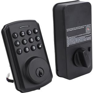 Keyless Entry Door Lock, Codes Key APP Control IP54 Door Keypad Lock, Multifunctional Home Security Lock Electronic Keyless Entry Lock for Apartment Short Term Rental Front Door