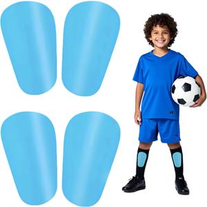 3 x 2 Pairs Mini Shin Guards Youth Soccer Tiny Shin Protective Pads Small Shin Guards Miniature Shin Pads Professional Protection for Soccer Players Kids Teenagers (Lake Blue)