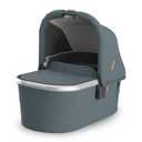 UPPAbaby Bassinet V3 - Compatible with Vista, Cruz, Ridge Strollers - Overnight Sleep Solution - Mattress, Sheet and Bug Shield Included - Callum (Stone Blue/Silver Frame)