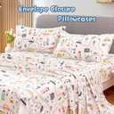 JSD Car Kids Printed Sheet Set Twin Size, 3 Piece Soft Microfiber Bed Sheets Deep Pocket