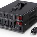 6000W Voltage Converter Transformer(110V to 220V or 220V to 110V) Step Up/Down Converter 110/120 Volt - 220/240 Volt w/US Power Cord,Circuit Breaker Protection, LCD Screen Display