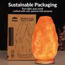 WBM Salt Lamp - USB Himalayan Salt Lamp with Touch Dimmer Control, Natural Pink Crystal, 5-7 lbs, Wooden Base, LED Bulb, Room Decor, Home Decor, Relaxation, Ambiance, Gift