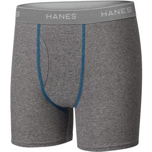 Hanes Boys' and Toddler Underwear, Comfort Flex and ComfortSoft Boxer Briefs, Solids/Prints Assortedpack of 10, Large