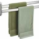 KES 19.5-Inch Bathroom Towel Rack, Swivel Towel Rack 2-Arm, Swing Out Double Towel Bar Wall Mounted, SUS304 Stainless Steel Brushed Finish, A2104S2L50-2