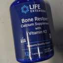 Life Extension Bone Restore + Vitamin K2 Vitamins & Minerals Maintain Bone Health & Strength - Fortifying Nutrients Calcium, D3 & Important Bone Building Minerals - Non-GMO, Gluten-Free -120 Capsules