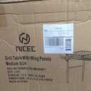 Nice C Folding Grill Table, Camping Table, Tailgate Tables, Grill Tables, Outdoor, Metal Folding Adjustable Height&Width, Mesh Net, Carry Handle