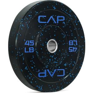 CAP Barbell Rubber Olympic Bumper Plate | Multiple Options/Colors (45lbs - Single) CAP Barbell Rubber Olympic Bumper Plate | Multiple Options/Colors (45lbs - Single)