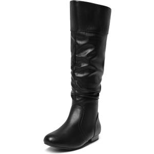 DREAM PAIRS Women's Wide Calf Knee High Pull On Fall Weather Winter Boots (6.5)