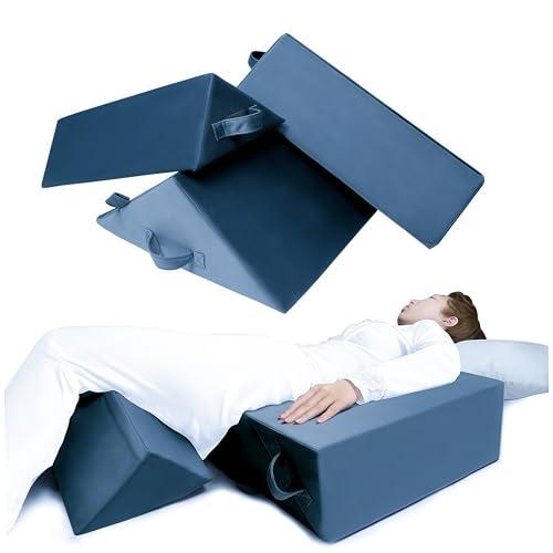 SJFFDP Wedges for Bed Positioning, Side Wedge Pillows for Seniors 3PCS, Multifunction Positioning Wedge Pillow for Sleeping and Back Pain Relief, Wedge Pillow for Bed Sores, Knee Elevated