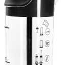 Manual Milk Frother - Handheld Milk Mixer, Warm & Cold Milk Foamer, BPA Free, Frother for Coffee & Drinks - Home & Coffee Bar Accessories, Kitchen Utensils & Tools - 6.8 oz, Black