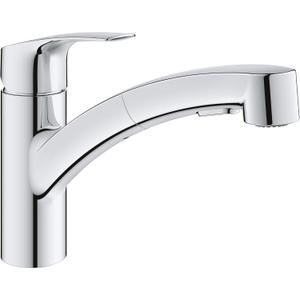 GROHE 30306001 Eurosmart Dual Spray Pull-Out Kitchen Faucet with Sprayer, 1.75 GPM, Chrome