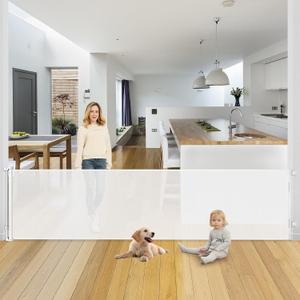 90 Inch Baby Gates Extra Wide Retractable Baby Gate Extra Large Baby Gate Extra Wide Dog Gates for The House Extra Wide Baby Gate for Large Opening Outdoor Retractable Gate Child Gate for Wide Opening