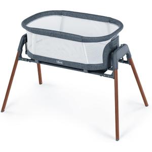 Chicco LullaGlide 3-in-1 Stationary, Gliding, and Portable Baby Bassinet, Waterproof Mattress and Fitted Sheet, Travel Bassinet for Baby Includes Carry Bag, Luna/Grey, One-size