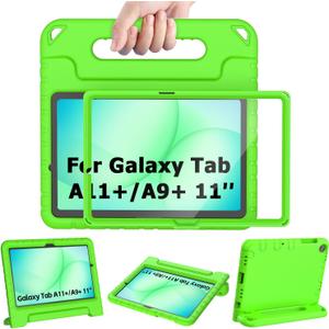 AVAWO Shockproof Kids Case for Samsung Galaxy Tab A11+ Plus/A9+ Plus 11 inch with Built-in Screen Protector, Green