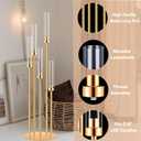 10 Pack Gold Candelabras Centerpieces for Tables, 42" 5 Arm Candle Holders
10 centerpieces with 50 LED candles; gold finish; stable metal base; ideal for weddings parties