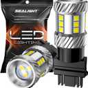 SEALIGHT 3157 LED Bulb Reverse Light, Brake Bulbs 600% Brighter 6000K 1800LM Super Bright 3056 3156 3057 LED Bulbs with Projector Len for DRL Tail Brake Turn Signal Lights, White 2PCS