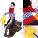 2 x ISMARTEN Cowboy Rider Dog Costume for Dogs Outfit Knight Style with Hat Pet Costume for Halloween Day (X-Large)