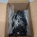 JUVITUS Black Straight Tip Glass Dropper Closure Top for Boston Round Bottles 24 Pack (2 oz / 60 ml (20-400 Neck Size))